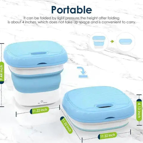 CompactClean Mini Washing Machine – Portable & Powerful Shopeazzy